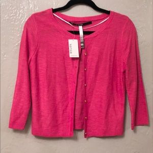 KENSIE - pink cardigan with gold buttons